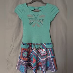Lilt Girls Butterfly Bow-Back Dress Size 10